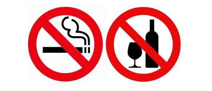 alkoholi ja sigarettide keeld emakakaela osteokondroosi korral